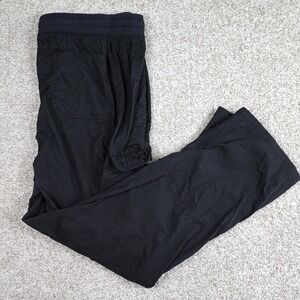 Woman Within Black Cargo Pants Elastic Drawstring Roll Tab Plus Size 20W